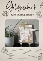 Vorschau - Mal- und Bastelvorlagen - Geldgeschenk zum Thema Reise - Deckblatt