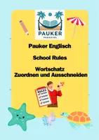 Vorschau - Arbeitsblätter - Pauker Englisch - School rules (Wortschatz/Zuordnen und Ausschneiden) - Deckblatt