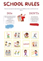 Vorschau - Arbeitsblätter - Pauker Englisch - School rules (Wortschatz/Zuordnen und Ausschneiden) - Seite 1