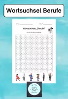 Vorschau - Arbeitsblätter - Wortsuchsel Berufe (passend zu der Wissenskartei) - Deckblatt