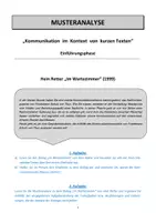 Vorschau - Unterrichtsreihen - Kurzgeschichten + Kommunikation (EF): Musteranalyse: "Im Wartezimmer" - Seite 2