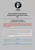Vorschau - Unterrichtsreihen - Kurzgeschichten + Kommunikation (EF): Musteranalyse: "Im Wartezimmer" - Deckblatt