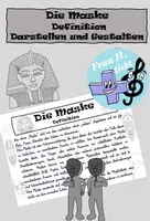 Vorschau - Poster - "Maske" Definition - Darstellen und Gestalten - Jahrgang 9 - Deckblatt