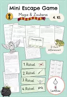 Vorschau - Arbeitsblätter - Mini Escape Room Halloween, Zauberei | Kl. 4 - Deckblatt