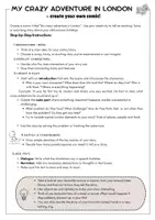 Vorschau - Arbeitsblätter - Create your own comic - My crazy adventure in London ! - Seite 1