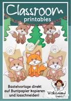Vorschau - Mal- und Bastelvorlagen - Fuchs basteln Bastelvorlage Wald Adventskalender - Deckblatt