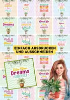 Vorschau - Mal- und Bastelvorlagen - Positivity English Quotes Kärtchen mit positiven Sprüchen - Seite 1