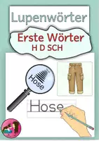 Vorschau - Arbeitsblätter - LUPENWÖRTER Erste Wörter - H D SCH - Deckblatt