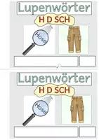 Vorschau - Arbeitsblätter - LUPENWÖRTER Erste Wörter - H D SCH - Seite 1