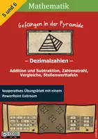 Vorschau - Spiele - Gefangen in der Pyramide Exitroom Dezimalzahlen - Deckblatt