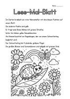 Vorschau - Arbeitsblätter - 10 weitere Lese-Mal-Blätter: Lesetexte & Ausmalbilder DAZ DAF / 1.Kl - Seite 2