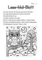 Vorschau - Arbeitsblätter - 10 weitere Lese-Mal-Blätter: Lesetexte & Ausmalbilder DAZ DAF / 1.Kl - Seite 3