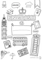 Vorschau - Mal- und Bastelvorlagen - ENGLISCH: Deckblatt für die Mappe/ Heftumschlag - Seite 1