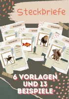 Vorschau - Arbeitsblätter - Steckbriefe Tiere - Vorlagen mit Beispielen - Deckblatt