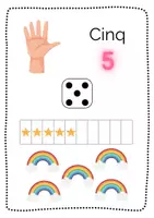 Aperçu - Présentation / Support pour le tableau - Frise numérique sur le thème arc-en-ciel 🌈 - Page de couverture