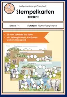 Vorschau - Anderer Materialtyp - Stempelkarten: Klassentier Elefant (Verstärkungs-/Belohnungssystem/Token) - Deckblatt