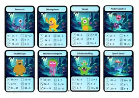 Vorschau - Spiele - Kopfrechnen Zahlenraum 100 - Kartenspiel Monsterchen - Seite 3