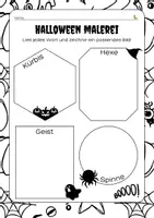 Vorschau - Mal- und Bastelvorlagen - Halloween-Zeichnungen 🎃👻🎨 - Deckblatt