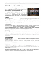 Vorschau - Arbeitsblätter - US Elections 2024 – Political Parties - Seite 1