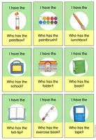 Vorschau - Spiele - School things At school i have who has... - differenziert - Englisch - Seite 3