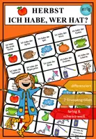 Vorschau - Spiele - Herbst Spiel Ich habe, wer hat DaZ DaF - 8 Versionen - Deckblatt