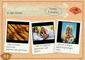 Vorschau - Poster - Hablar de mis vacaciones - Einstieg in Spanisch nach den Ferien - Seite 1