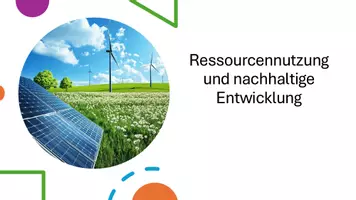 Vorschau - Präsentationen/Tafelbilder - Präsentation: Umweltschutz - Ressourcennutzung und nachhaltige Entwicklung - Deckblatt