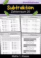 Vorschau - Arbeitsblätter - Subtraktion im Zahlenraum 20 | Subtrahieren | Mathe 1. Klasse - Deckblatt
