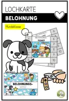 Vorschau - Mal- und Bastelvorlagen - Belohnungskarten - Belohnungssystem Grundschule - Lochkarte - Punch Cards - Hundeklasse - Deckblatt