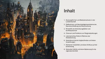 Vorschau - Präsentationen/Tafelbilder - Lateinamerika: Landwirtschaft, Marginalsiedlungen und Globalisierung - Seite 3