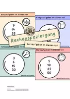 Vorschau - Arbeitsblätter - Rechenspaziergang Kernaufgaben im 1x1 - Deckblatt