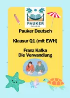 Vorschau - Prüfungsvorbereitung - Pauker Deutsch - Klausur Q1 Kafka - Die Verwandlung - Deckblatt