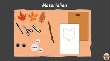 Vorschau - Mal- und Bastelvorlagen - Fuchs am Stiel Kunst Klasse 1-4 Digital Herbst Fuchsklasse - Seite 3