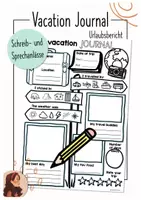 Vorschau - Arbeitsblätter - My Vacation Journal - Reisebericht/ Back to school - Deckblatt