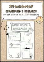 Vorschau - Arbeitsblätter - Steckbrief_ES_Schulstart - Deckblatt