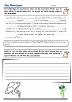 Vorschau - Arbeitsblätter - Definition zum Begriff "Gewissen" - Deckblatt