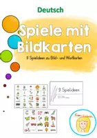 Vorschau - Spiele - 9 Spielideen mit Wortkarten (ab 2. Klasse + DAZ) - Seite 1