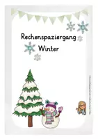 Vorschau - Arbeitsblätter - Rechenspaziergang Winter - Deckblatt