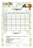 Vorschau - Anderer Materialtyp - Pandaklasse Stundenplan (editierbare Vorlage) - Seite 3