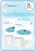Vorschau - Arbeitsblätter - Pantoffeltierchen – Arbeitsblatt - Deckblatt