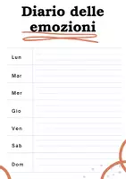 anteprima - Altro tipo di materiale - Diario delle emozioni: un file per adulti e uno per bambini - Pagina 1