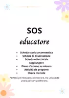 anteprima - Altro tipo di materiale - SOS educatore: presa in carico e monitoraggio - Pagina di copertina