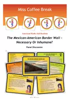 Vorschau - Aufgabenkarten - Illegal Immigration / The Mexican-American Border Wall - Necessary Or Inhumane? (Panel Discussion / Role Play / Talkshow / Q1 Q2) - Deckblatt