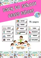 Vista previa - Tarjetas / Manipulativos - Class labels - Portada