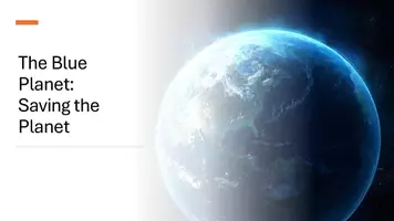 Vorschau - Präsentationen/Tafelbilder - Presentation: Saving the Planet - The Blue Planet - Deckblatt
