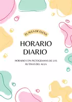 Vista previa - Decoración del aula - HORARIO DIARIO - Portada
