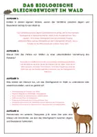 Vorschau - Arbeitsblätter - Das biologische Gleichgewicht im Wald | Unterrichtsreihe "Ökosystem Wald", Biologie, 7. Klasse - Seite 1