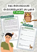 Vorschau - Arbeitsblätter - Das biologische Gleichgewicht im Wald | Unterrichtsreihe "Ökosystem Wald", Biologie, 7. Klasse - Deckblatt