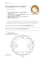 Vorschau - Arbeitsblätter - Übungsmaterial zum Quintenzirkel, Dur- und Moll-Tonleitern - Seite 1