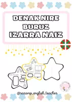 Vista previa - Manualidades / Dibujos para colorear - DENAK NIRE BURUZ- IZARRA NAIZ (ESKOLARA ITZULTZEA) - Portada